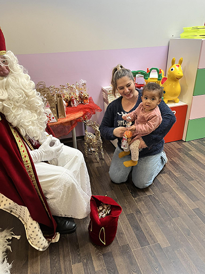 De Kleeschen ass an d'Crèche komm